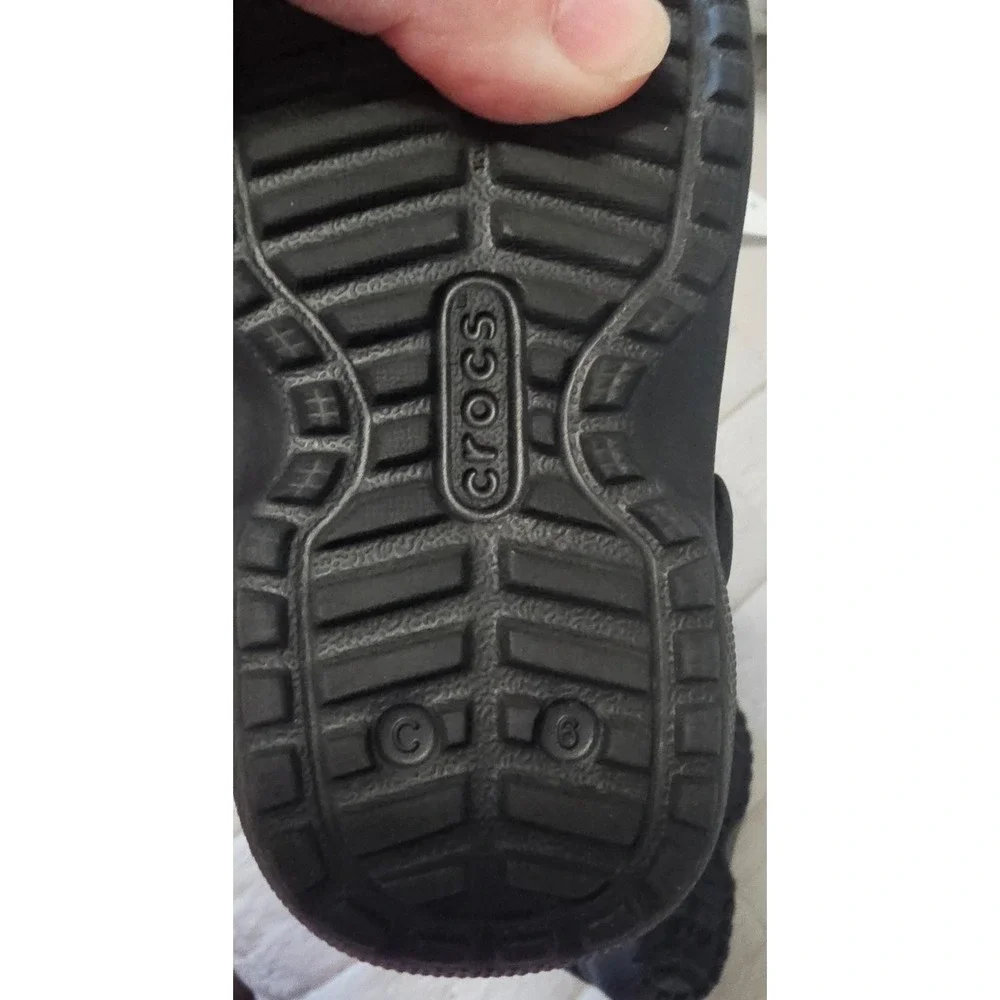 Crocs Kids Classic Clog Black Slip On Water Shoes Sandals Size 8 Toddler